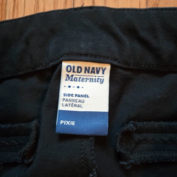 Womens Old Navy Maternity Pixie Side Panel Black Pants Size 4 - Picture 4 of 6
